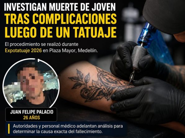 Investigan fallecimiento de joven tras presentar complicaciones de salud luego de un tatuaje.